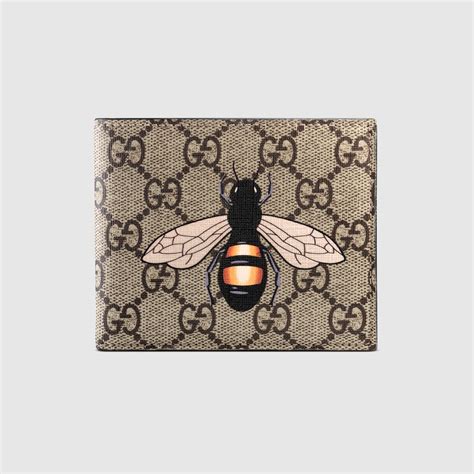 gucci wallet bee print|Gucci bee wallet women's.